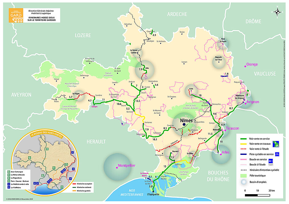 Cartographie des voies vertes et itinéraires doux - Agrandir l'image (fenêtre modale)