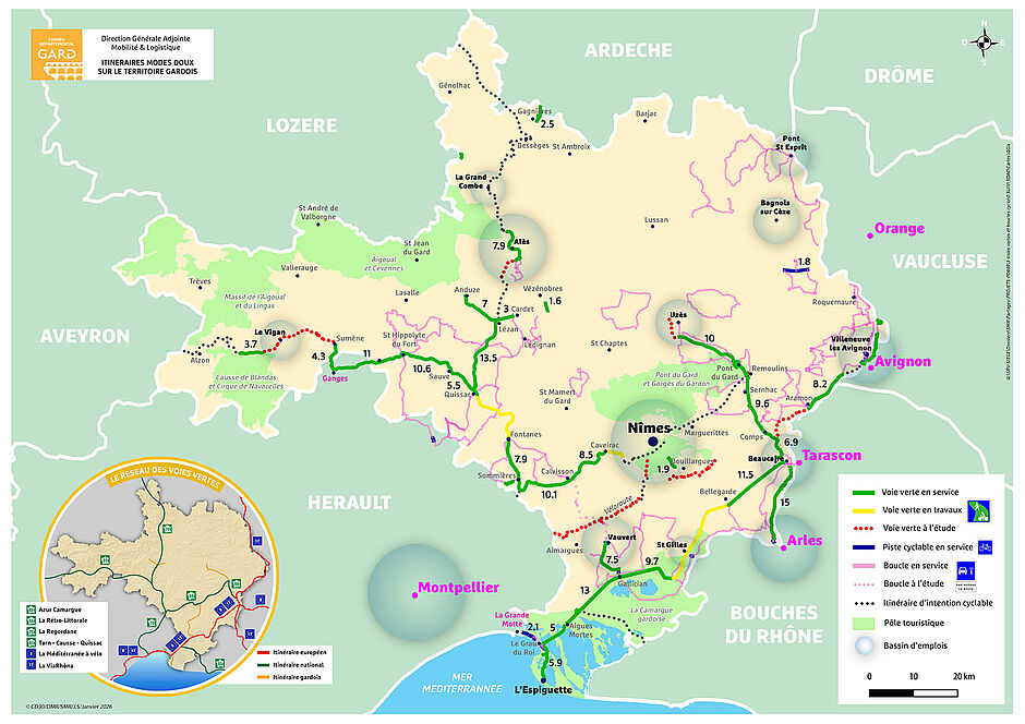 Cartographie des voies vertes et itinéraires doux - Agrandir l'image (fenêtre modale)